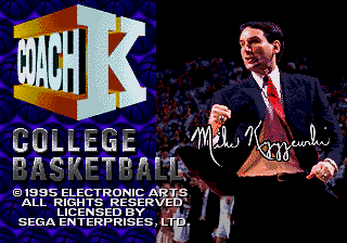 Coach K College Basketball screenshot 3 for Sega Genesis